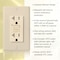 Faith Self-Test 20A TR GFCI Outlet Receptacle w/ Wall Plate, Ivory, PK 10 GLS-20ATR-IV-10 - alternate 5